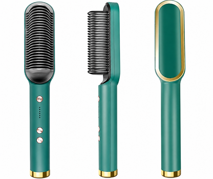 Tourmaline Ceramic Hair Curler Brush | Hair Straightening Iron Perfect for Saloon at Home Hair Styler