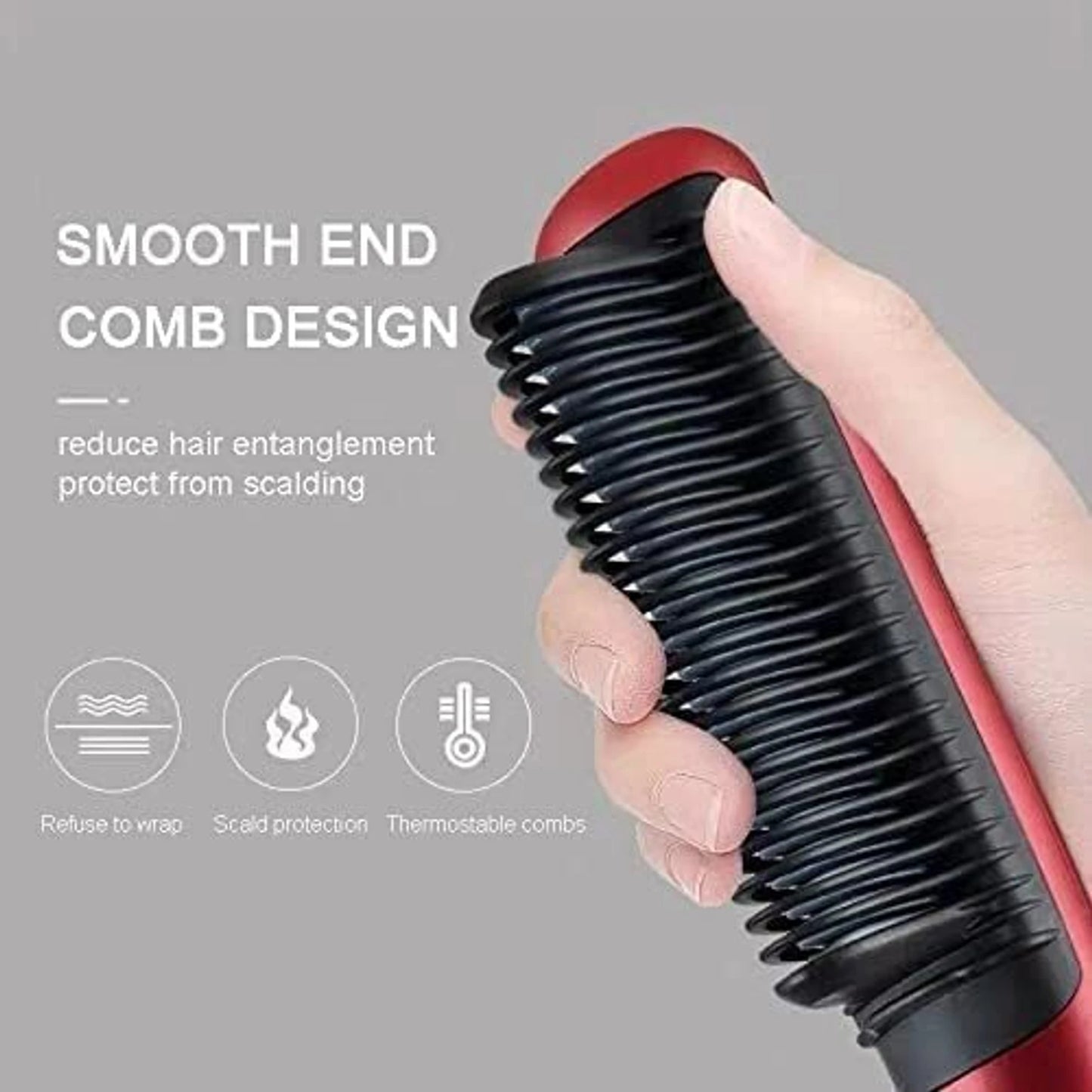 Tourmaline Ceramic Hair Curler Brush | Hair Straightening Iron Perfect for Saloon at Home Hair Styler
