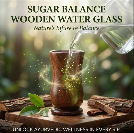 Vijaysar herbal wood tumbler (4 Inch)