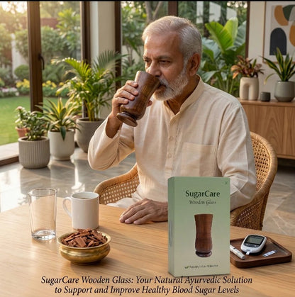 Vijaysar herbal wood tumbler (4 Inch)
