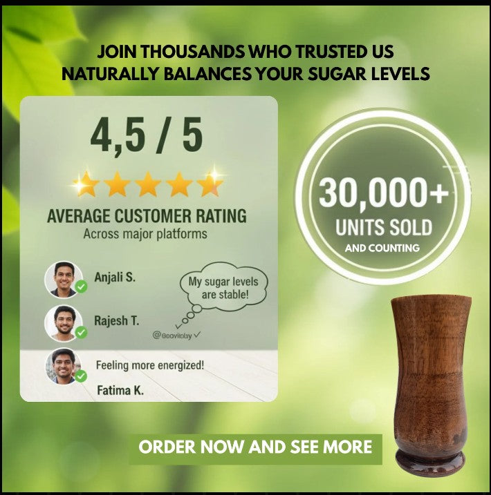 Vijaysar herbal wood tumbler (4 Inch)